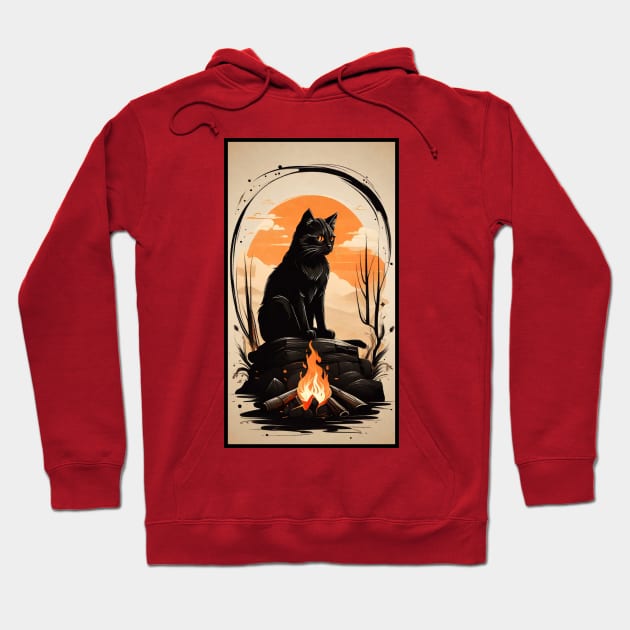 Shadow cat Hoodie by Silvana Collection